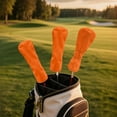 thumbnail image 5 of Yuyamidu Orange Golf Head Covers PU Leather Driver Headcover Fairway Wood Head Cover Hybrid Headcover, Waterproof, 5 of 7
