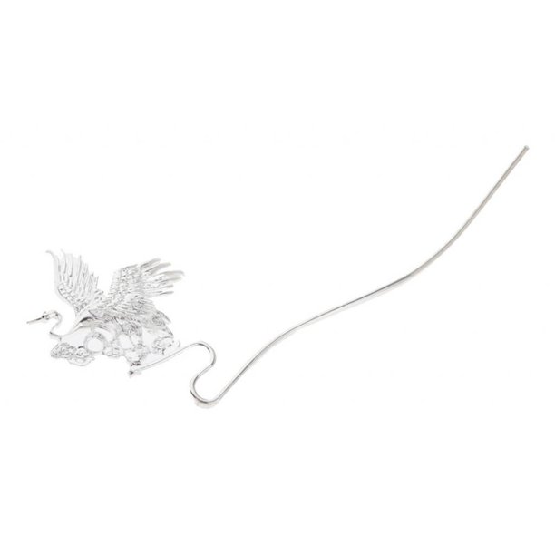 horquilla para el cabello de las mujeres Vintage Crane Woman Hair Pin Hair Stick Bridal Wedding Hair horquillas Plata Plata Magideal horquilla para el cabello de las mujeres