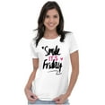 thumbnail image 3 of Smile its Friday Weekend Vibes Happy Womens Fitted Plus Size Graphic Tee Brisco Brands 3X, 3 of 5