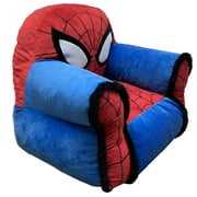 Marvel Spiderman Kids Figural Bean Bag Chair with Sherpa Trimming, Multi-color