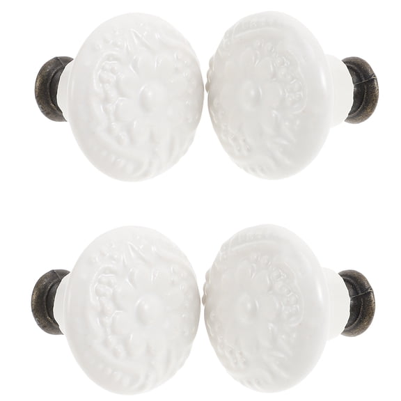 Hytrove Furniture Pulls Vintage Porcelain Knobs for Cabinets Smooth Drawer Handles 1.30X1.30X1.20in