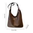 thumbnail image 3 of JZCHUNTOY Sac Fourre-Tout Rétro en PU, Lot de 1, Grand Sac Bandoulière à Grande Capacité, Sac à Main de Rangement Résistant à l'Eau et Durable, Sac de Transport Portable et Tendance pour le Travail, le Magasinage, les Voyages et les Déplacements, 3 of 6