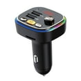 thumbnail image 2 of Sentmoon Bluetooth FM Transmitter Car Adapter QC3.0 Fast USB Charger Wireless Handsfree Kit with Audio Receiver for Phone Music Calls Road Use, 2 of 9