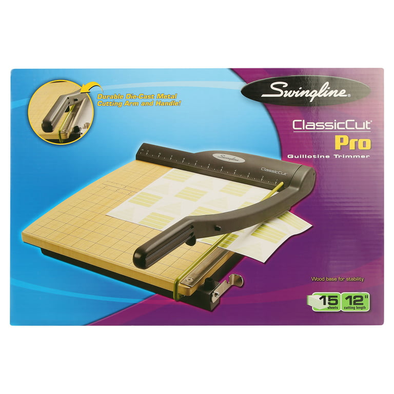Swingline® ClassicCut® Guillotine Trimmers with EdgeGlow, Wood
