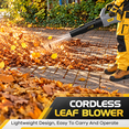 thumbnail image 4 of Vecukty Cordless Leaf Blower 20 Volt Variable Speed, 4000mAh Battery, Lightweight Lawn Blower Cordless, Up to 450CFM(Charger Included), 4 of 9