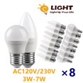 thumbnail image 2 of Bombilla LED de Golf de 8 piezas, lámpara de bajo consumo G45, C37, AC220V, AC110V, E14, E27, 3W, 5W, 6W, 7W, para decoración del hogar, 2 of 4