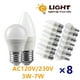 thumbnail image 2 of Bombilla LED de Golf de 8 piezas, lámpara de bajo consumo G45, C37, AC220V, AC110V, E14, E27, 3W, 5W, 6W, 7W, para decoración del hogar, 2 of 4