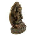 thumbnail image 3 of Ebros Bronze Patina Buddha Manjushri Sitting On Lotus Throne Statue 6.25" Tall, 3 of 6