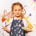 thumbnail image 3 of Dark Blue Princess Castle Night Pattern Kids Aprons for Girls and Boys,Adjustable Neck Strap Toddler Aprons for Kids Cooking Baking, 3 of 7