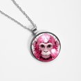 thumbnail image 4 of Gorilla Glass Design Circular Pendant Necklace - Womens Necklaces, 4 of 5