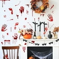 thumbnail image 7 of 12 Sheets Halloween Window Clings - Scary Handprint Footprint Skullprint Decals for Window Wall Floor Glass Bathroom Indoor Outdoor Halloween Party Decor, 7 of 7
