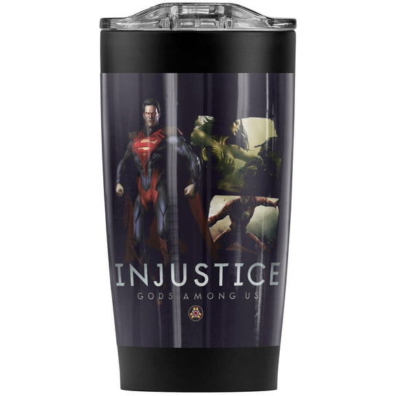 Injustice: Gods Among Us Supermans Revenge Stainless Steel Tumbler 20 oz Coffee Travel Mug/Cup, Vacuum Insulated & Double Wall with Leakproof Sliding Lid | Great for Hot Drinks and Cold Beverages