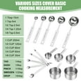 thumbnail image 6 of Measuring Cups and Spoons Set of 16, 5 Stainless Steel Nesting Measuring Cups & 5 Spoons, 1 + Leveler & 5 Mini Measuring Spoons for Cooking & Baking, 6 of 8