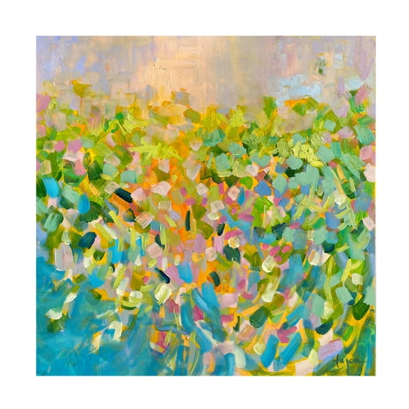 Canvas Wall Art - Dorothy Fagan 'Sunrise On A Misty Morning Ii' Wall Art for Living Room, Bedroom, or Office Décor by Trademark Fine Art - 14 x 14 Inches