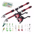 thumbnail image 1 of "2 Kits De Pesca 1.8m Caña Carrete Señuelo Accesorio Completo Rojo ", 1 of 5