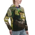 thumbnail image 6 of Kdxio Deep Forest Stone Green Dragon Print Womens Oversized Hoodies Sweatshirts Hooded Pullover Tops Sweaters Casual-Medium, 6 of 7