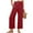 Red, variant on Yuanlook Women's Wide Leg Palazzo Pants Summer Beach High Waisted Cropped Flowy Pants 2026 Dressy Casual Trousers with Pockets S-XXL