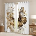thumbnail image 2 of Manfei Flying Butterfly Black Out Curtains for Teens Adults,Chic Flowers Curtains Pack of 2 (42x63 Each),Exotic Style Bedroom Curtains,Microfiber Bedroom Decor, 2 of 6