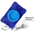 thumbnail image 7 of Dteck Case for Samsung Galaxy Tab A 10.1 inch SM-T510/T515/T517 (2019), Heavy Hybrid Rugged Shockproof Case with Handle Kickstand/Adjustable Shoulder Strap, Navy+Blue, 7 of 7