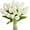 White, variant on 20pcs White Flowers Artificial Tulip Silk Fake Flowers 13.5" for Mother's Day Easter Valentine’s Day Gifts in Bulk Home Kitchen Wedding Decorations