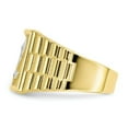 thumbnail image 3 of 14K Yellow Solid Gold Mens Eagle Ring #10 Anillo de Aguila en Oro Two Tone Ring 6.28g, 3 of 8