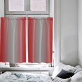 thumbnail image 4 of Deep Red Gray Ombre Window Short Curtains 54 Inch Length, Christmas Red Gradient Rod Pocket Kitchen Window Treatments Drapes for Bedroom, Cafe, Living Room, 2 Panels, 42 W x 54 L, 4 of 5