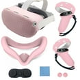 thumbnail image 1 of Silicone Cover Set for Oculus Quest 2, VR Protective Cover Include Front Shell Cover and Controller Grip Cover, Face Cover, Lens Protector Cover, Shakes Stick Caps, 1 of 6
