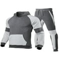 thumbnail image 1 of Mens Sweatsuits 2 Piece Hoodie Tracksuit Sets CasualColor Block Jogging Suits for Men, 1 of 4