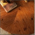thumbnail image 5 of 33.86"Modern Retro Splicing Round Coffee Table,Fir Wood Table Top with Gold Cross Legs Base(Same SKU:W757127348), 5 of 15