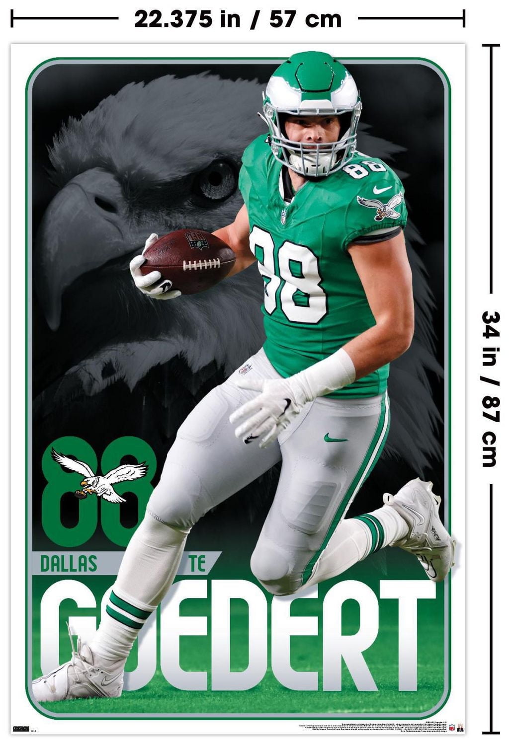 NFL Philadelphia Eagles - Dallas Goedert 24 Wall Poster, 22.375" x 34"