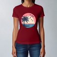 thumbnail image 4 of NAMTYQX Summer Shirts for Women Crewneck Grafisches Loose Light Basic Short Sleeve Graphic Plus Size Cool Blouses for Women Wine Size 3XL, 4 of 5