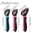 thumbnail image 3 of HomelyJoy Pink Pet Dematting Comb for Dogs Cats, Undercoat Rake Deshedding Brush with Double Sided Stainless Steel Blades, Professional Grooming Tool for Knots, 3 of 9