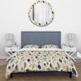 thumbnail image 3 of Designart "Countryside Bohemian Charm" Brown Botanical Bedding Covert Set - Bohemian & Eclectic Bed Set With 2 Shams, 3 of 5