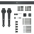 thumbnail image 3 of HOMCOM 6.6FT Sliding Barn Door Hardware Kit Barn Door Track Kit Brown, 3 of 7