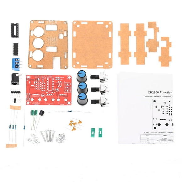 Amdohai XR2206 High Precision Function Signal Generator DIY Kit Sine/Triangle/Square Output 1Hz-1MHz Adjustable Frequency Amplitude