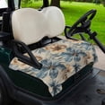 thumbnail image 2 of Golf Cart Seat Covers for 2 Seater, Blue Brown Botanical Soft Microfiber Cart Seat Towel Blanket, Farmhouse Flowers Summer Absorbent Breathable Non Slip Bench Seats Protector for Golf Course 51"x31", 2 of 9