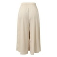 thumbnail image 4 of SIYUDAN Womens Trousers Pants For Women Casual BeigeAdult Pants Women Loose Pants For Women Summer High Waisted Wide Leg Pants For Women Womens Capris For Summer, 4 of 7