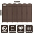thumbnail image 4 of 6-ft Folding Room Divider with Diamond Design, 6-Panel No Assembly Required, Freestanding,Coffee, 4 of 7