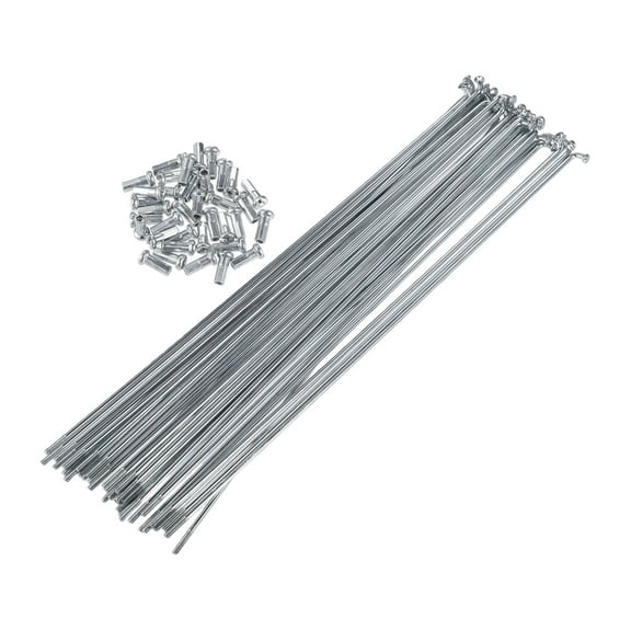 36pcs 14G J Bend Bicycle Steel Spokes 215mm 8.27" Cycle Spokes with Brass Nipples for Mountain Bike MTB