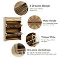 thumbnail image 5 of Vabches Shoe Storage Cabinet with 2 Filp Drawers and 2 Drawers, Farmhouse Slim Shoe Cabinet for Entryway, Rustic Oak Rattan, 5 of 9