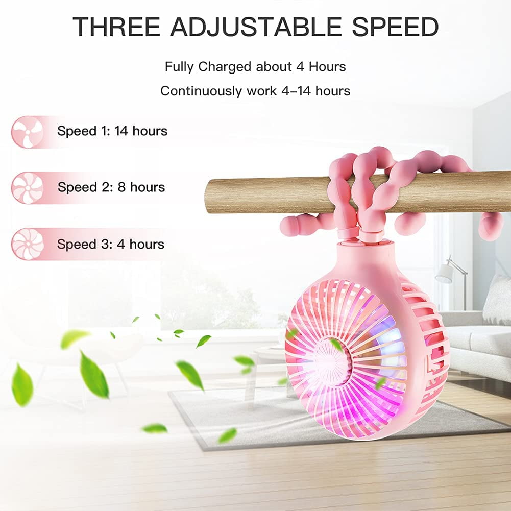 TRELC Baby Stroller Fan Large, Oscillating Turbo Portable Desk Fan