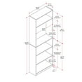 thumbnail image 2 of CorLiving Teo Engineered Wood 5-Tier Adjustable Shelf Adult Bookcase, 2 of 8