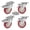4 inch, variant on 2 inch Caster Wheels Heavy Duty Casters Set of 4 Locking Swivel Casters with Brake Double Ball Bearing No Noise Non Marking Top Plate Castor Wheels for Cart Furniture Workbench