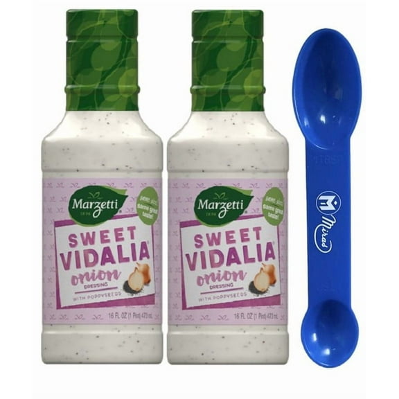 (Pack of2) Marzetti Sweet Vidalia Onion Dressing, 16 fl. oz. Bottles (2in1 Miras Trademark Measuring Spoon Included)