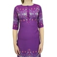thumbnail image 3 of Bimba Women's Tunic 3/4 Sleeve Purple Printed kurti Kurta Ethnic Dress Wear-18, 3 of 5
