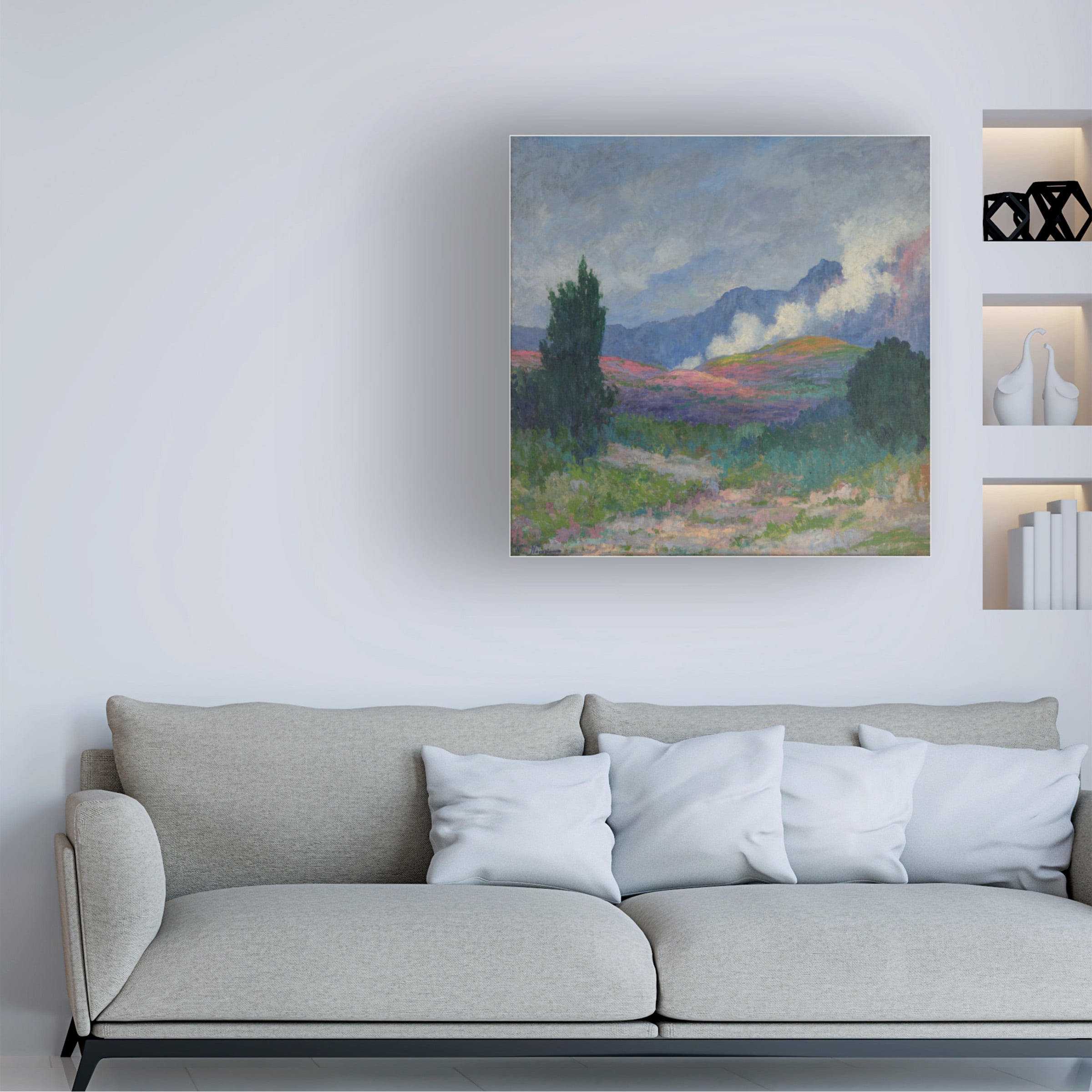 Walter de Navazio 'Clouds In A Mountain Range' Canvas Art
