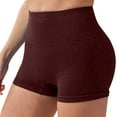 thumbnail image 2 of Tennis Dresses for Lady with Shorts Leggings Shorts for Women 5 Inch Stretchy Workout Butt Lifting Gym Seamless Biker Shorts Brown L, 2 of 6