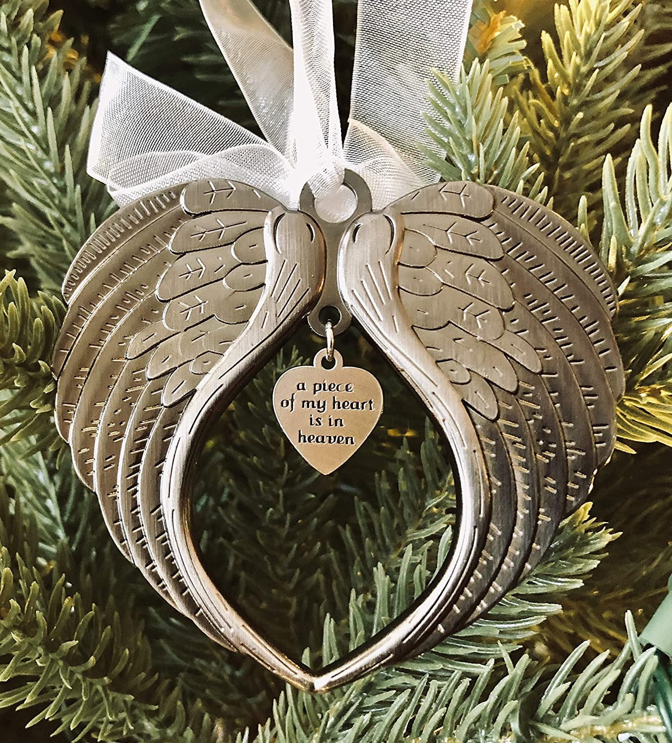 6Pcs Angel Shaped Ornaments Wings Christmas Xmas Hanging Decoration Ornaments 