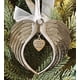 thumbnail image 1 of Adorno de alas de ángel - Una pieza para el árbol de Navidad Mi corazón está en el cielo - Adorno de recuerdo de doble cara para la pérdida de un ser querido JAMW Sencillez, 1 of 5