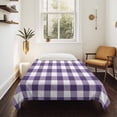 thumbnail image 4 of Purple Checkered Large Tapestry for Bedroom Wall Hanging Tapestry, Farmhouse Buffalo Plaid Ceiling Backdrop Tapestries Poster Blanket Wall Decor for Teens Room Living Room Dorm 85" x 90", 4 of 8